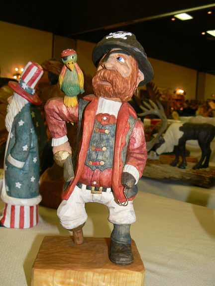 irs agent wood carving